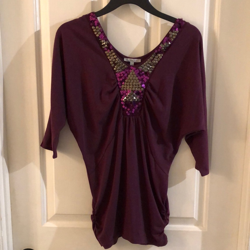 Charlotte Russe Sparkly Purple Top
